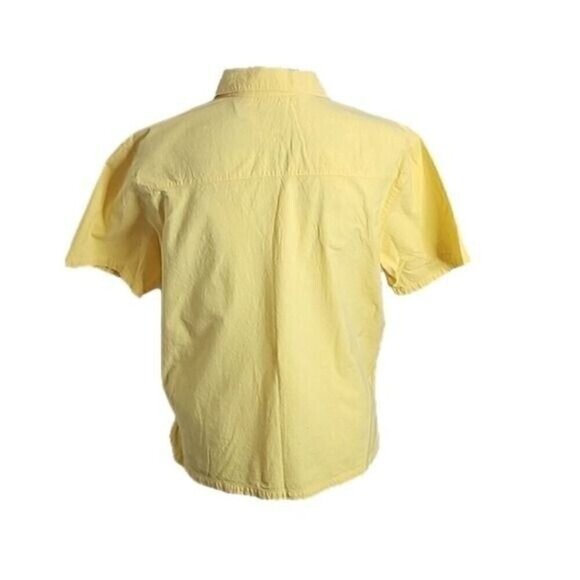 Bobbie Brooks Top Vacation Embroidery Yellow Cotton Short Sleeve Women's Large - Picture 4 of 6